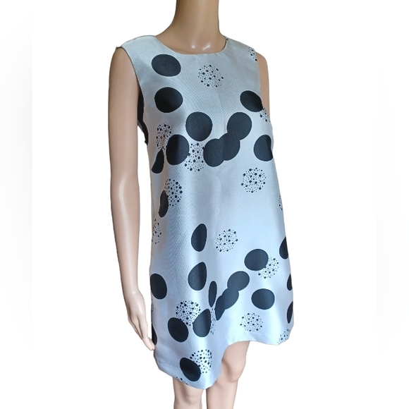 LANACAPRINA Womens Sleeveless Polkadot Aline Tunic Dress Knee Length Size Small - Picture 8 of 11